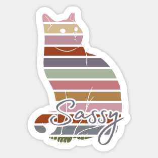 Colorful Cat Art Sticker